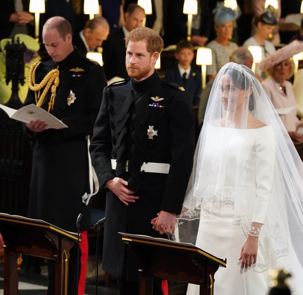 Meghan Markle and Prince Harry at their wedding.