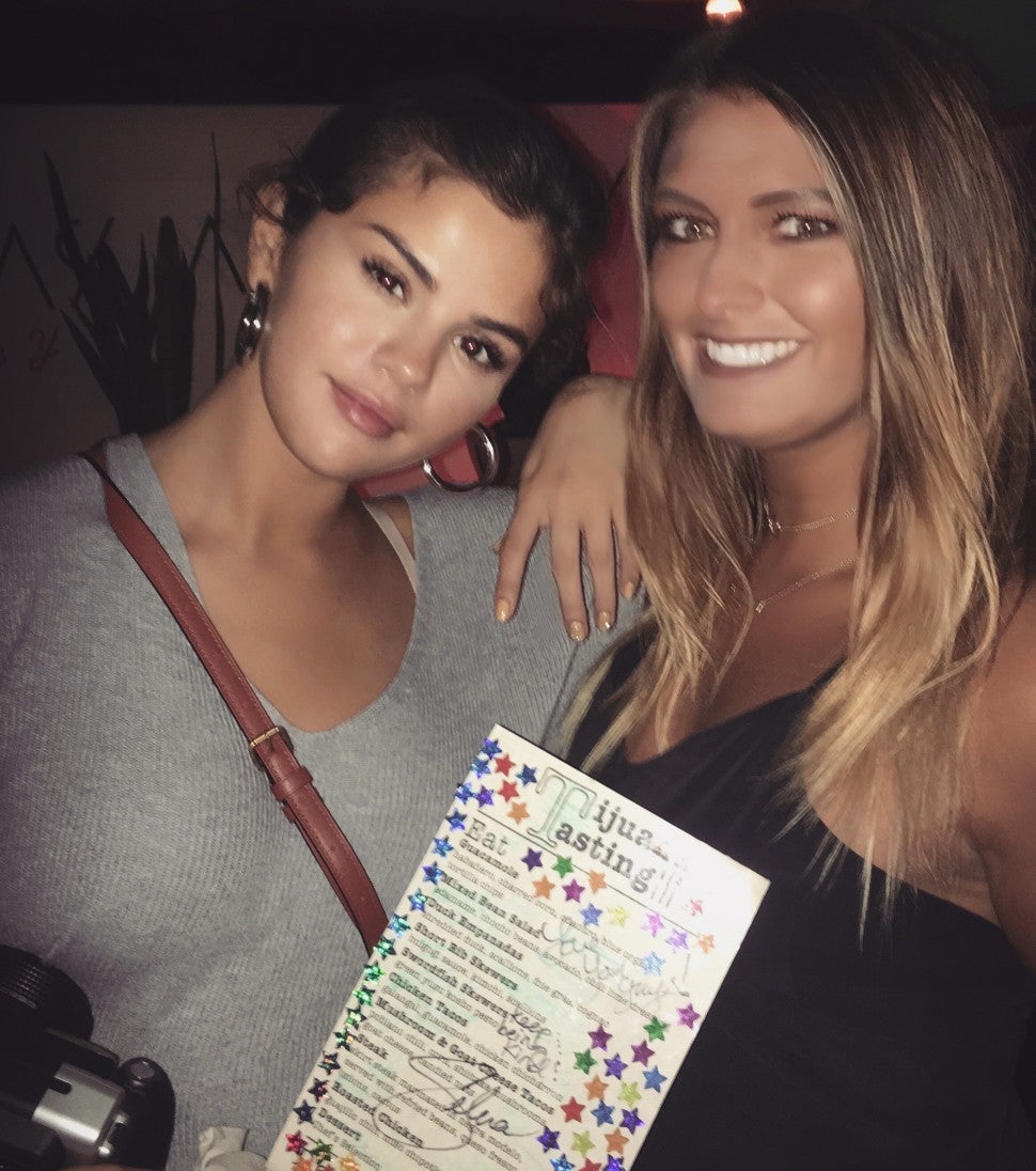 Selena Gomez and waitress