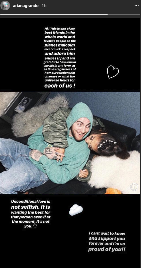 Ariana Grande and Mac Miller from Instagram.