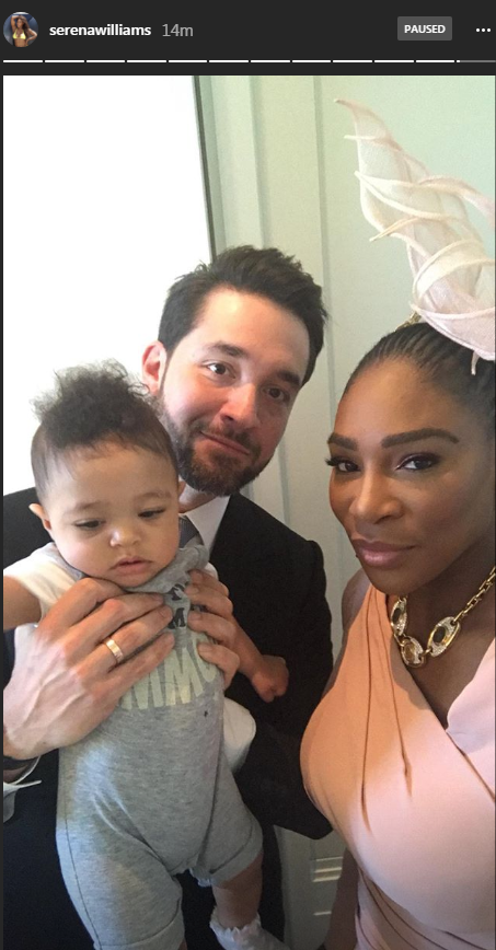 Serena Williams, Alexis Ohanian and Olympia get ready for the royal wedding.