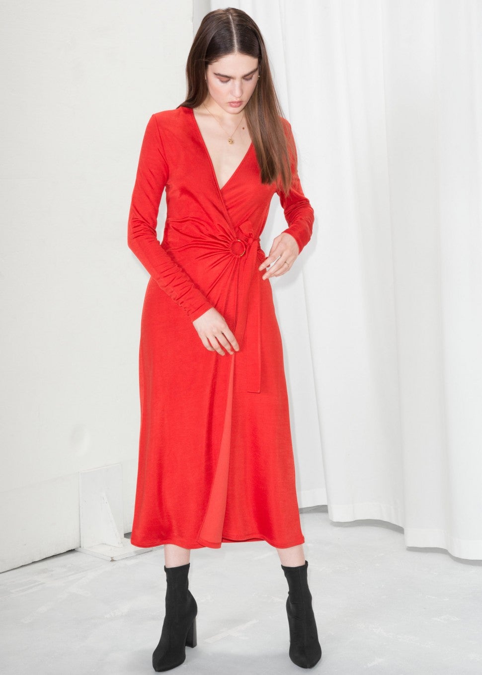 & Other Stories red wrap dress