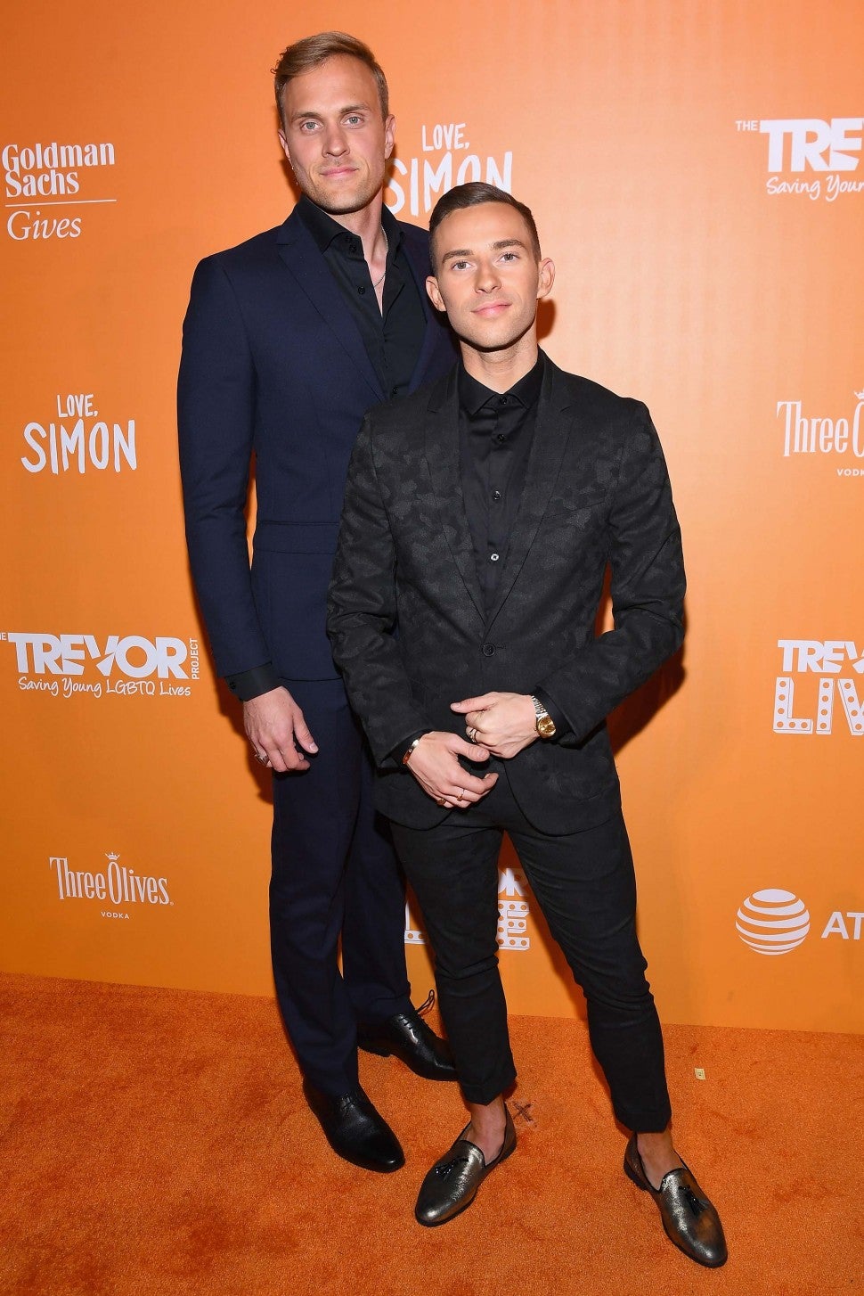 Adam Rippon and Jussi-Pekka Kajaala at 2018 TrevorLIVE Gala in New York