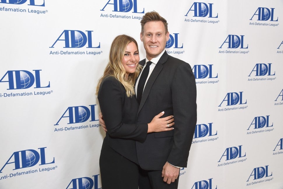 Tracey Kurland and Trevor Engelson attend the Anti-Defamation League Entertainment Industry Dinner at The Beverly Hilton Hotel on April 17, 2018 in Beverly Hills, California.
