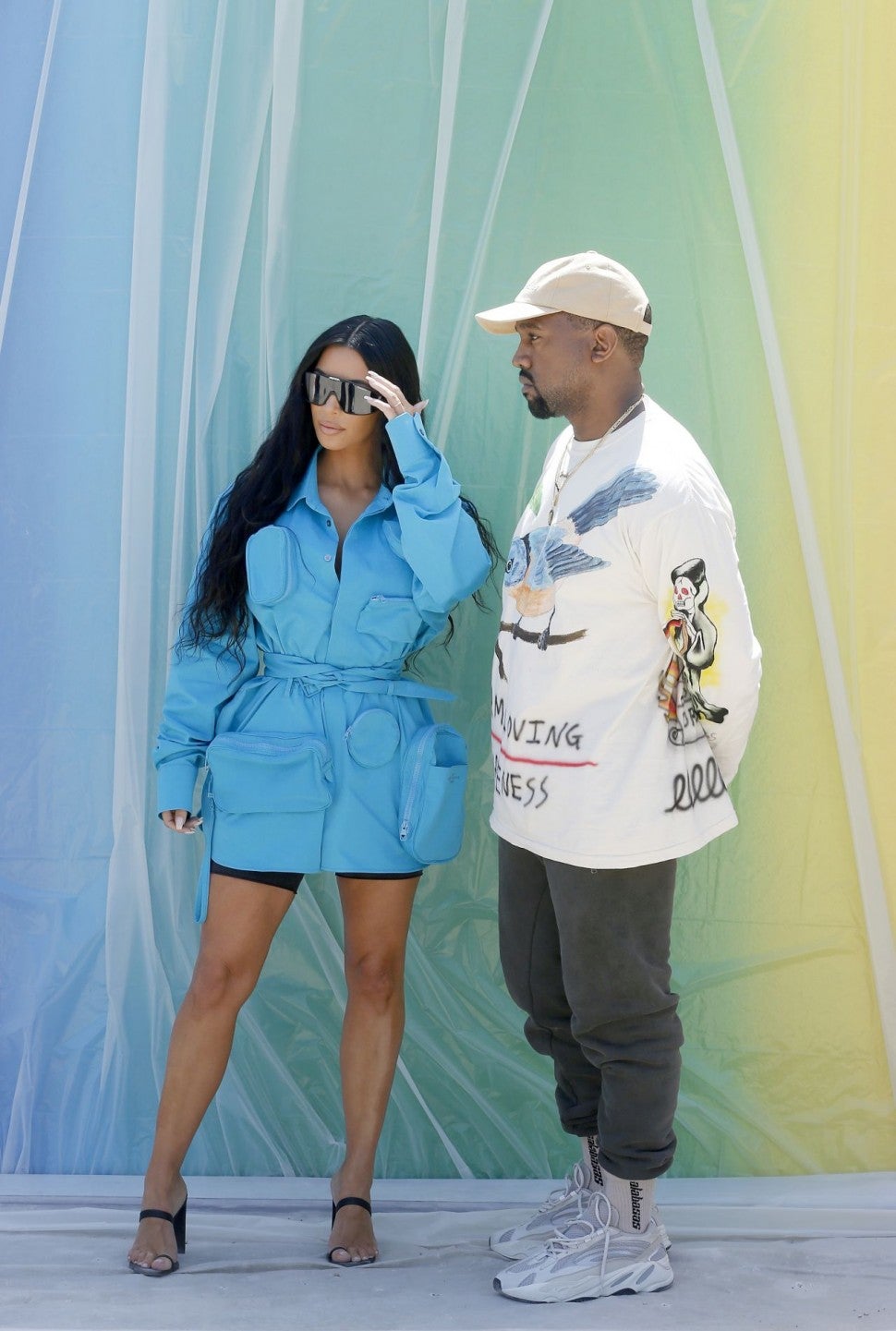 Kim and Kanye at Paris Fashion Week