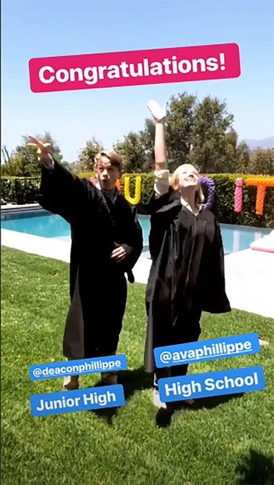 Ava and Deacon Phillippe graduate