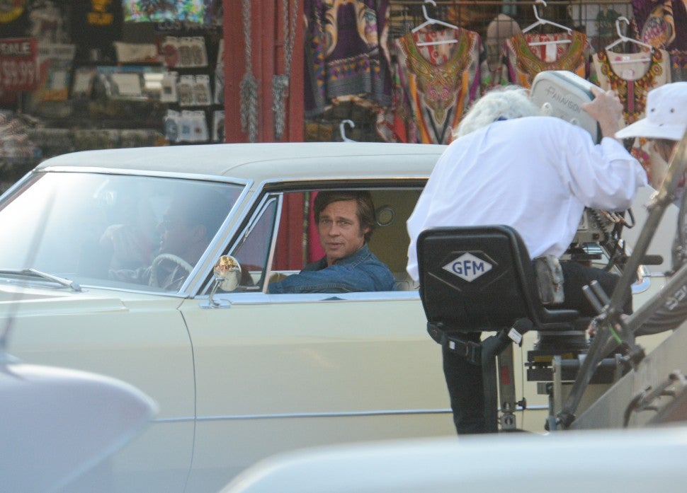 Brad Pitt on the set of 'Once Upon a Time in Hollywood'