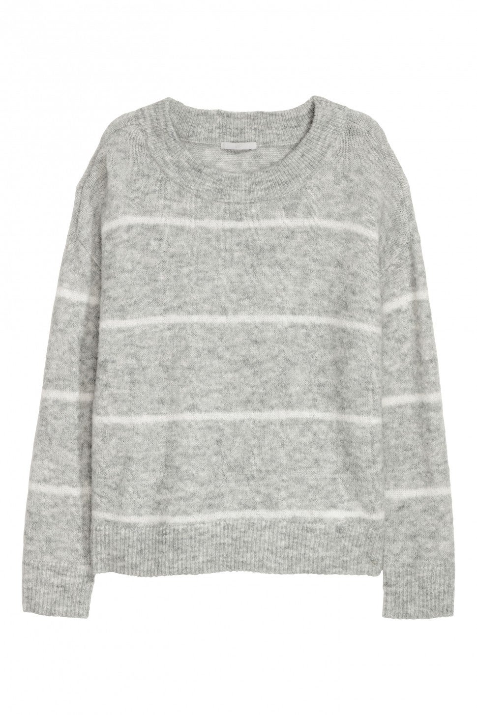 H&M gray striped sweater