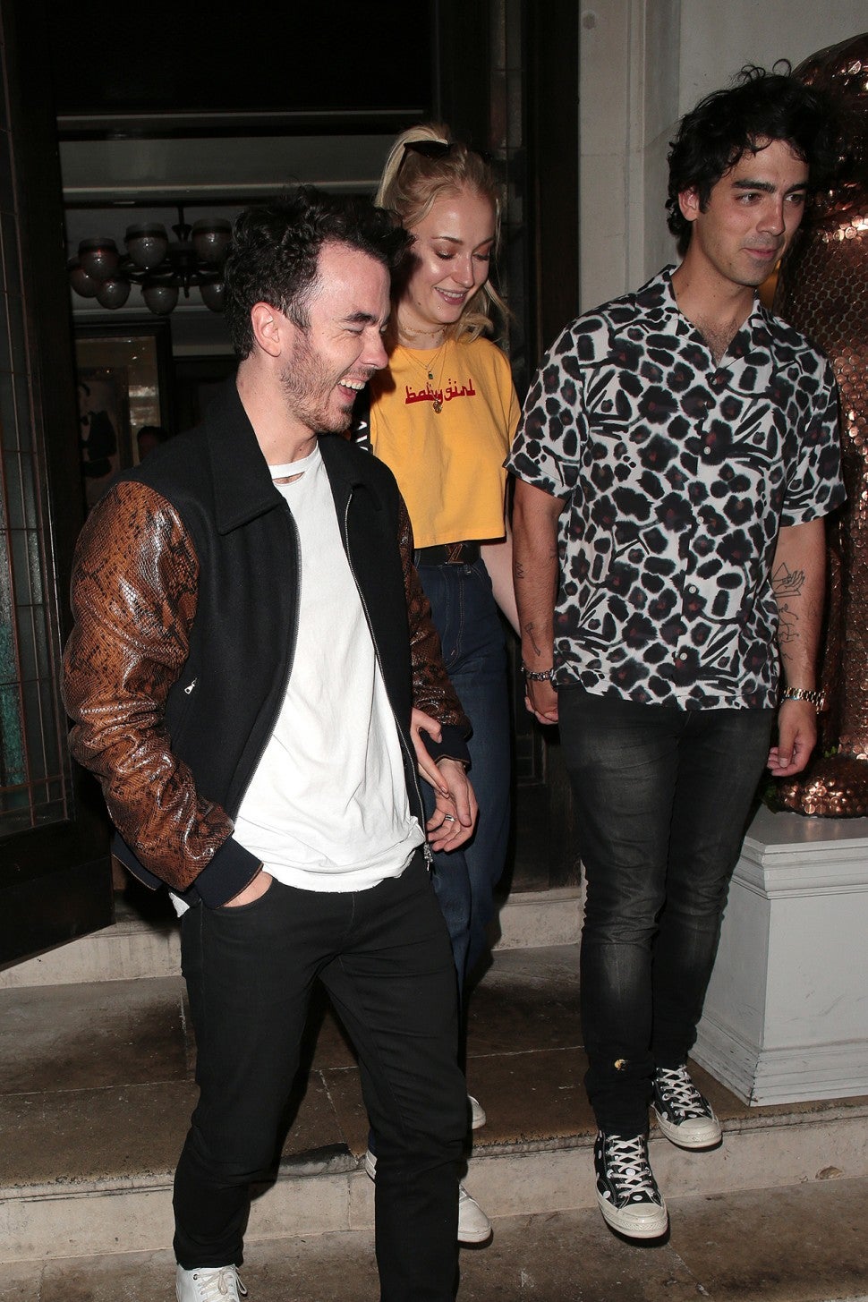 Joe Jonas and Sophie Turner and Kevin Jonas