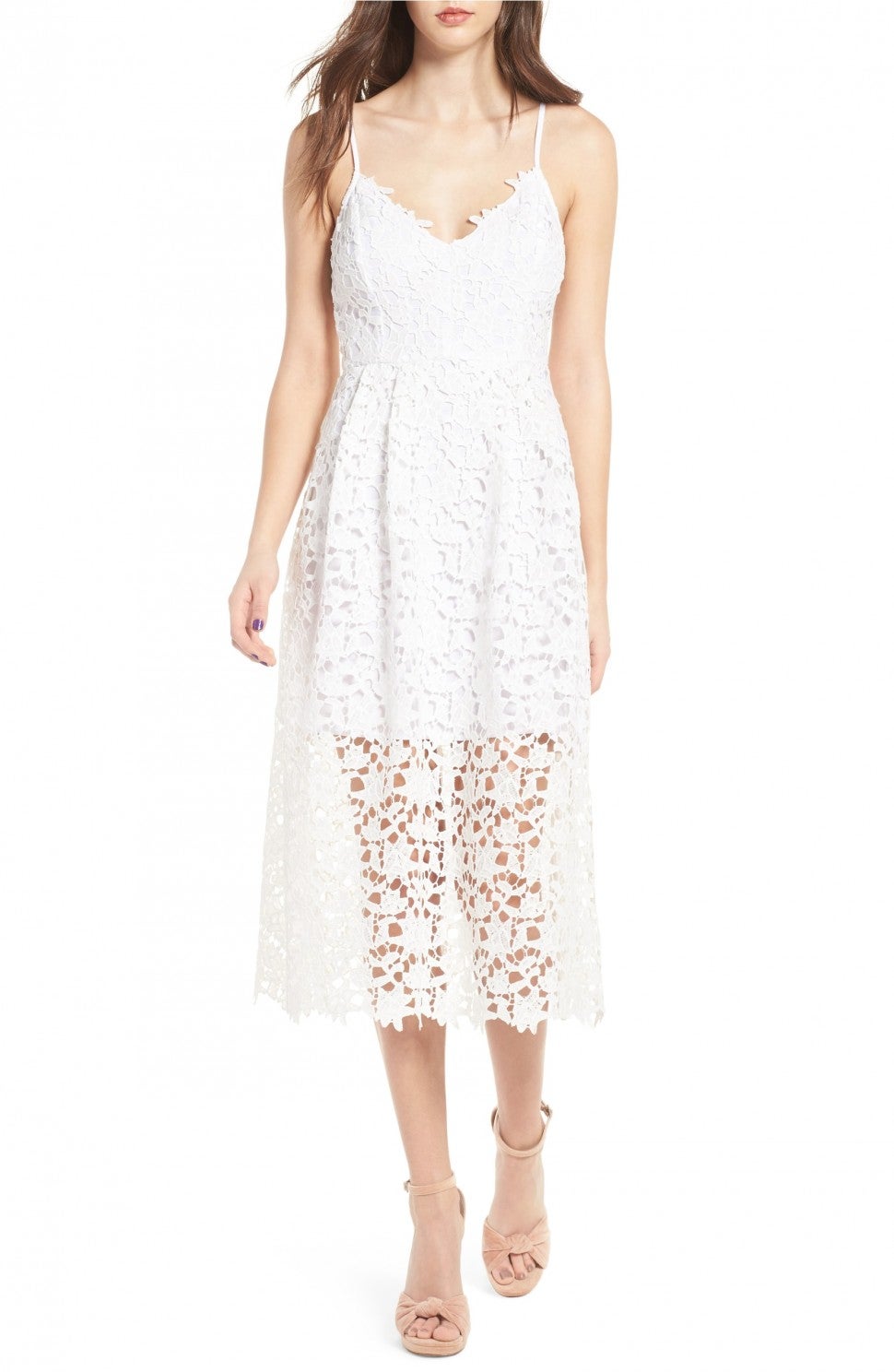 ASTR white lace dress