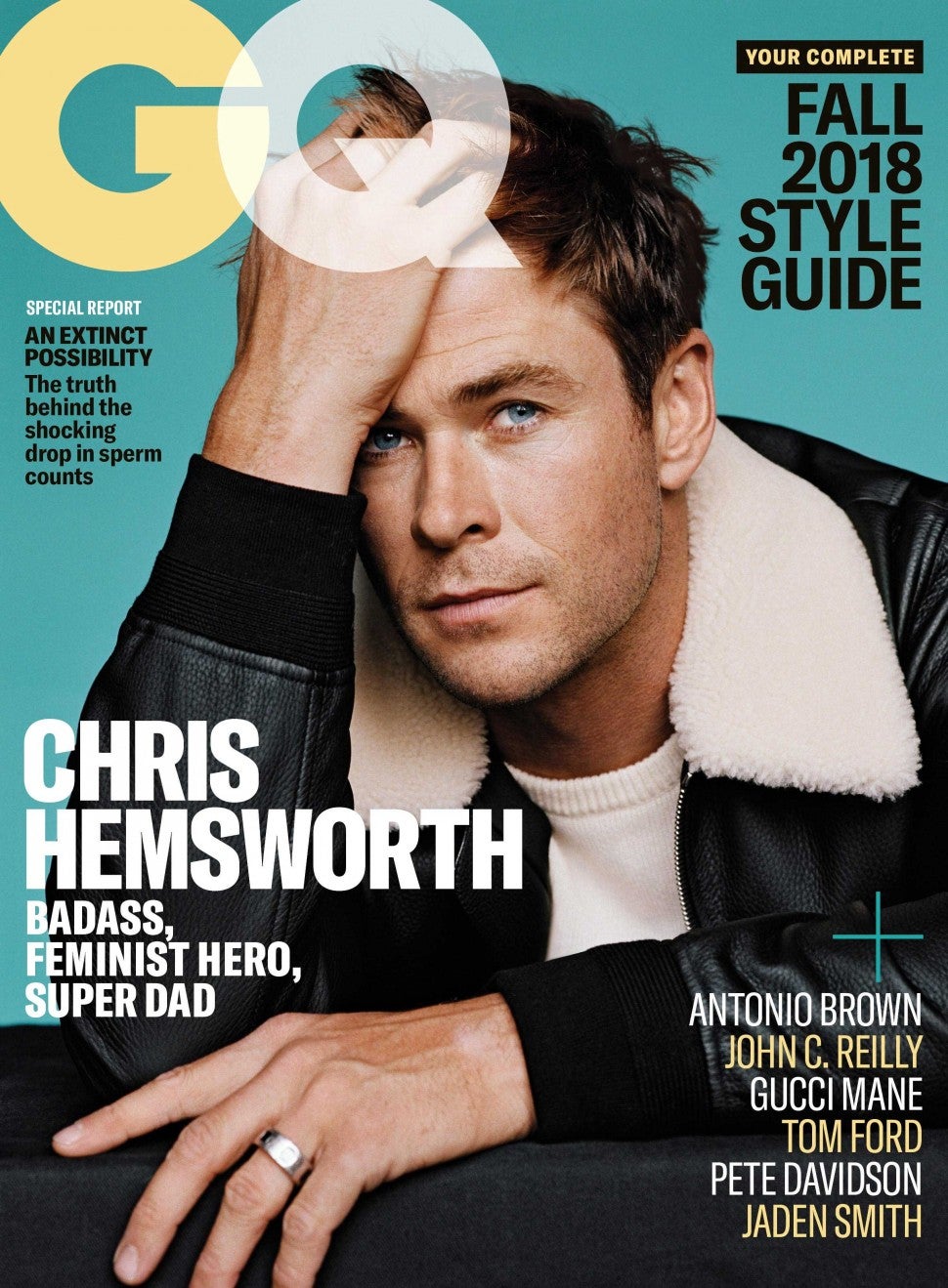 Chris Hemsworth on the cover of 'GQ'
