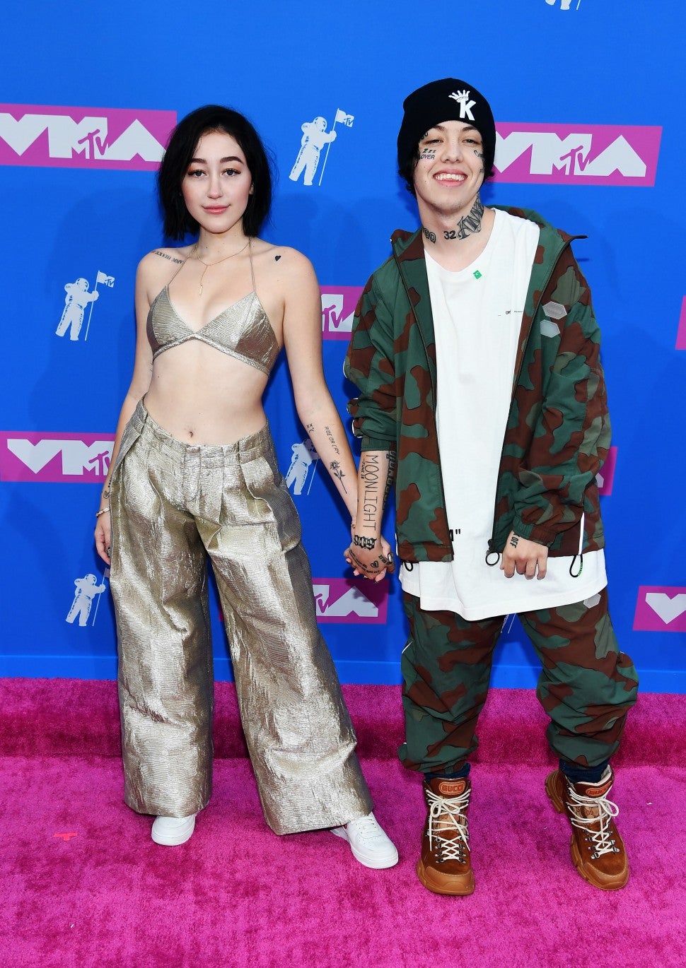 Noah Cyrus and Lil Xan at 2018 MTV VMAs
