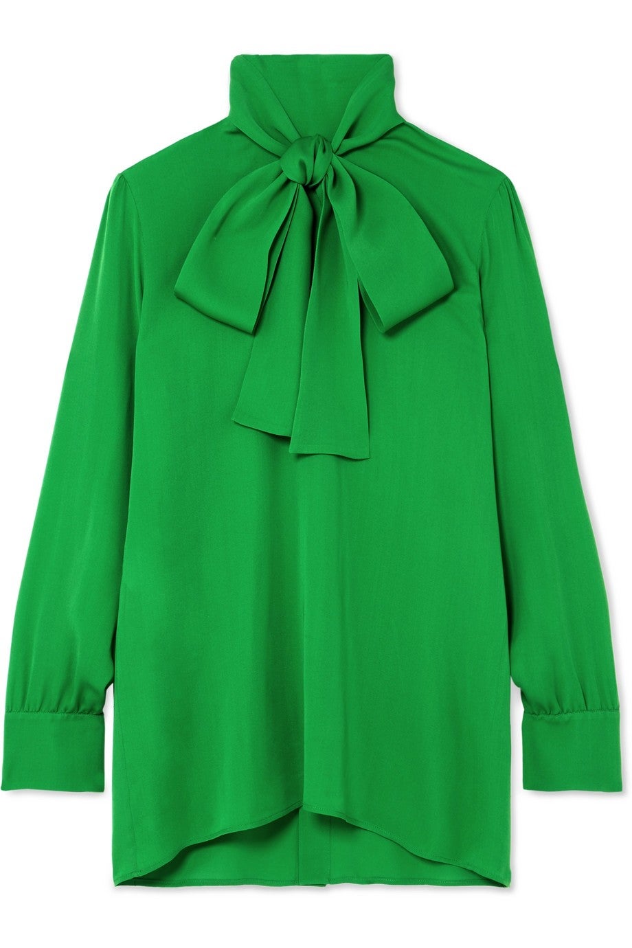 Gucci green bow blouse