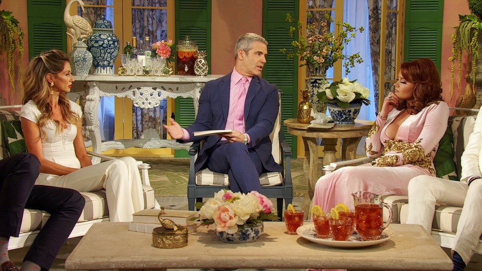 Ashley Jacobs, Andy Cohen, and Kathryn Dennis