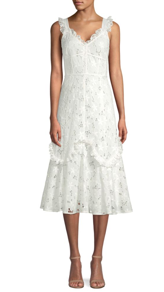 Rebecca Taylor white lace dress