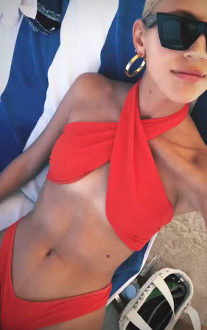 Devon Windsor red bikini