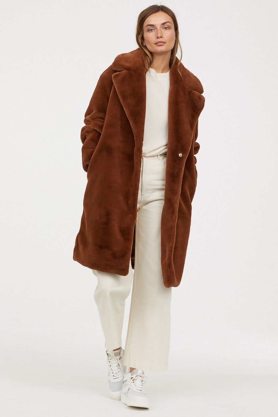 H&M faux fur coat