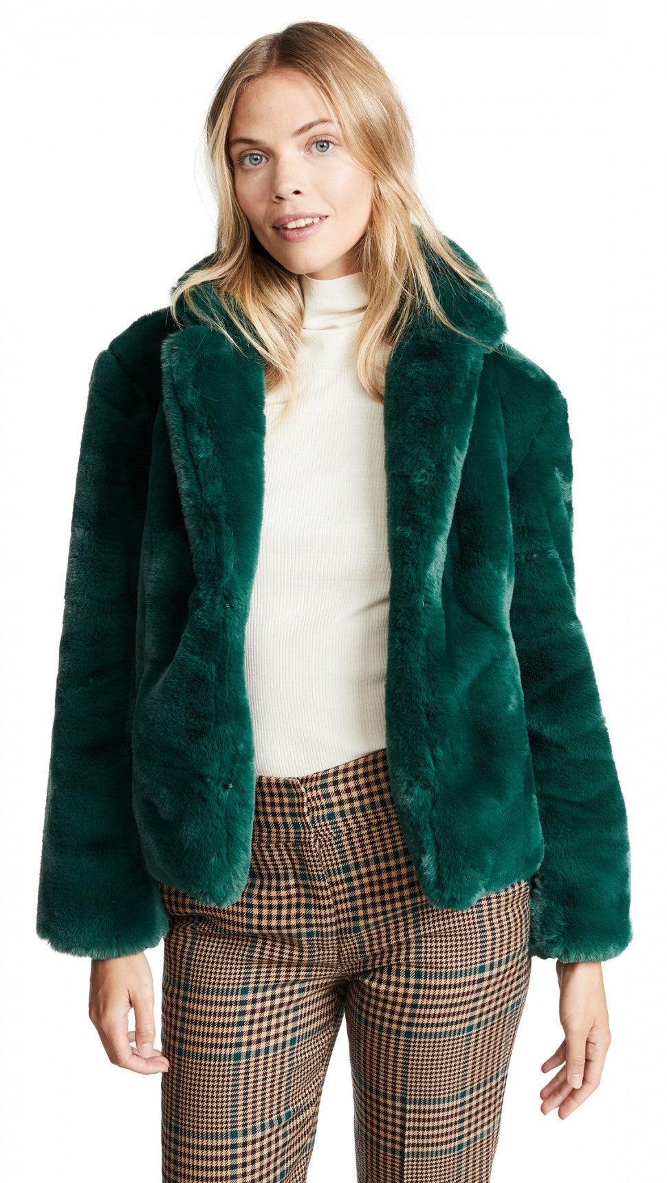Keepsake green faux fur coat