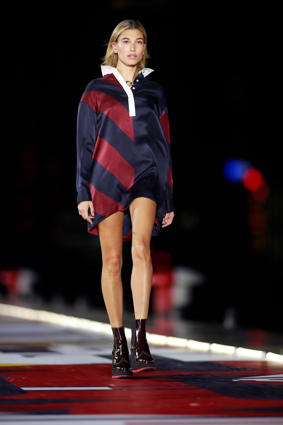 Hailey Baldwin second look Tommy Hilfiger show