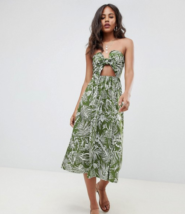 ASOS palm print dress