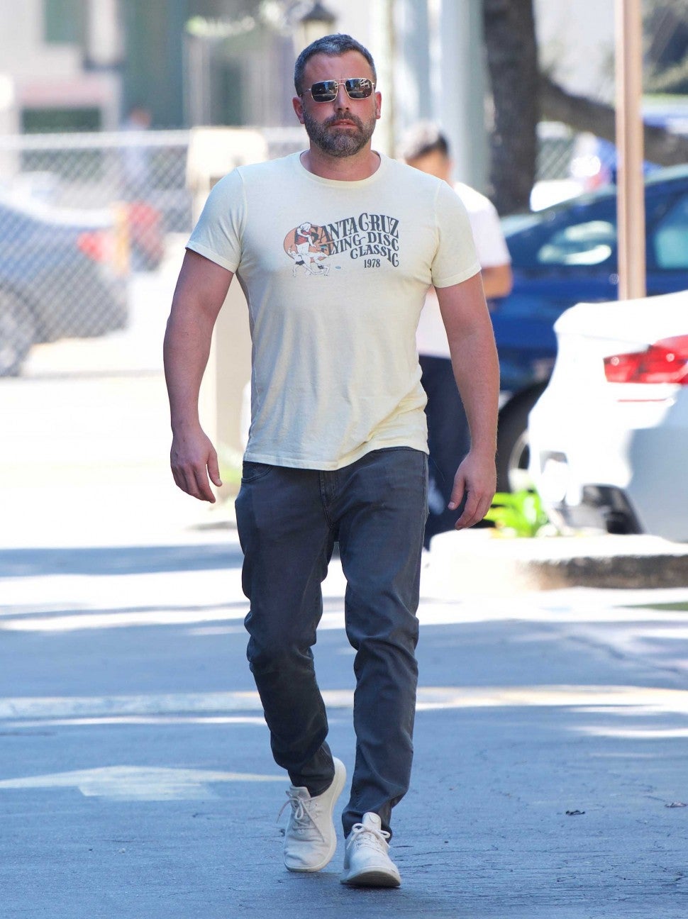 Ben Affleck walks around in Los Angeles on Oct. 1