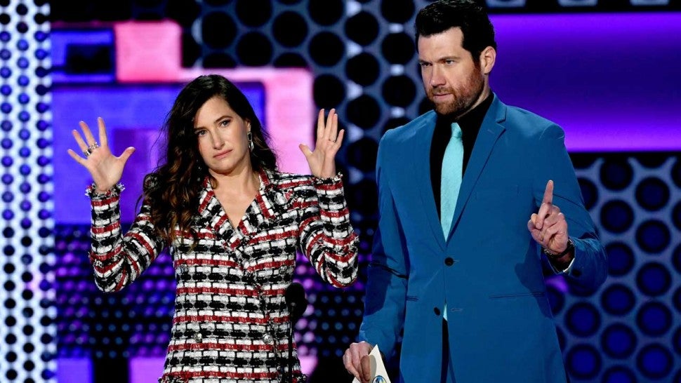 Billy Eichner and Kathryn Hahn at the 2018 American Music Awards