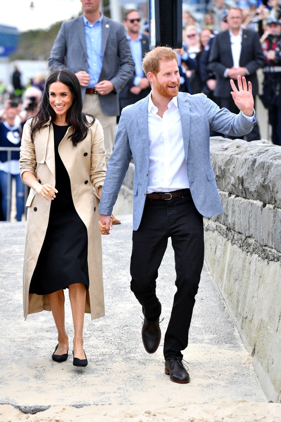 Meghan Markle and Prince Harry at beach