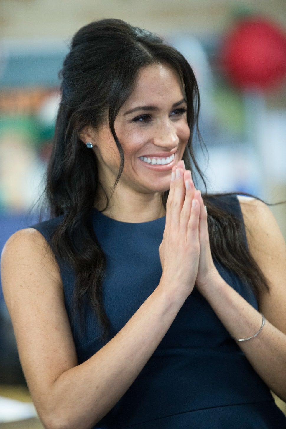 Meghan Markle half-up hairstyle