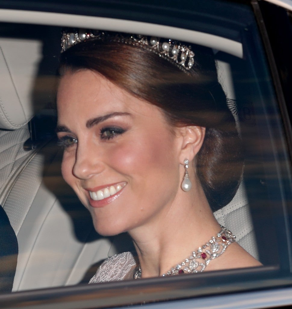 Kate Middleton in Lover's Knot tiara in 2017