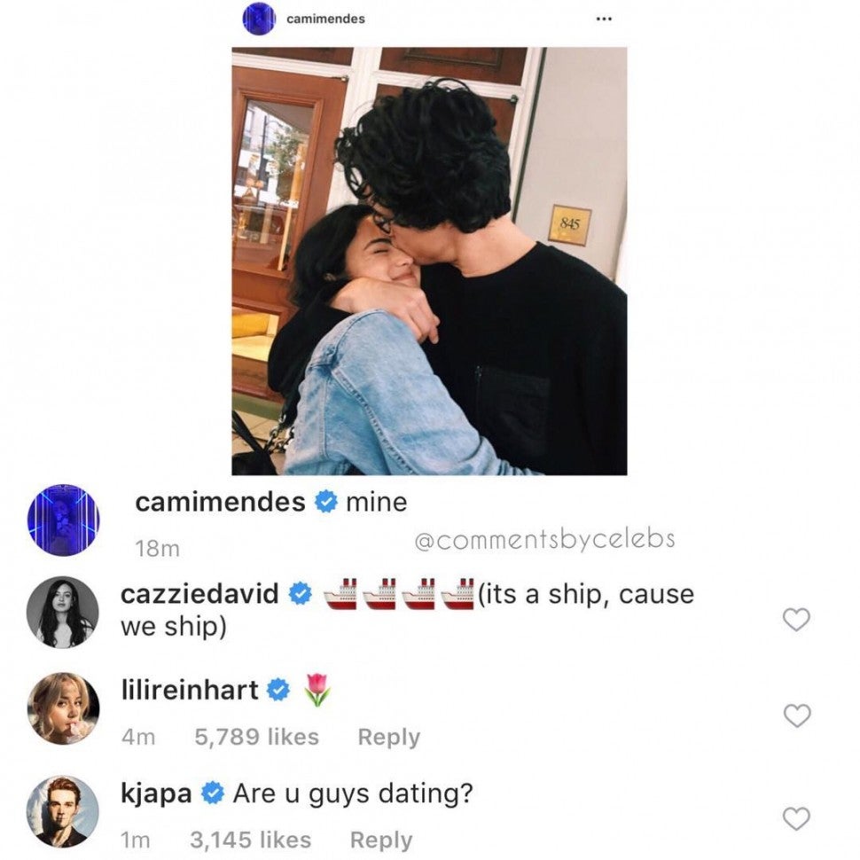 Lily Reinhart comment on Camila Mendes and Charles Melton dating.