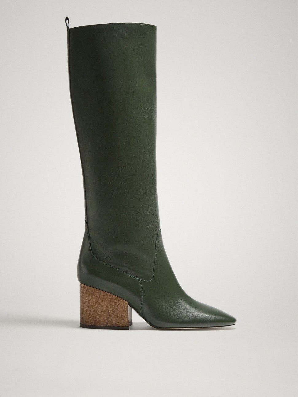 Massimo Dutti green knee boots