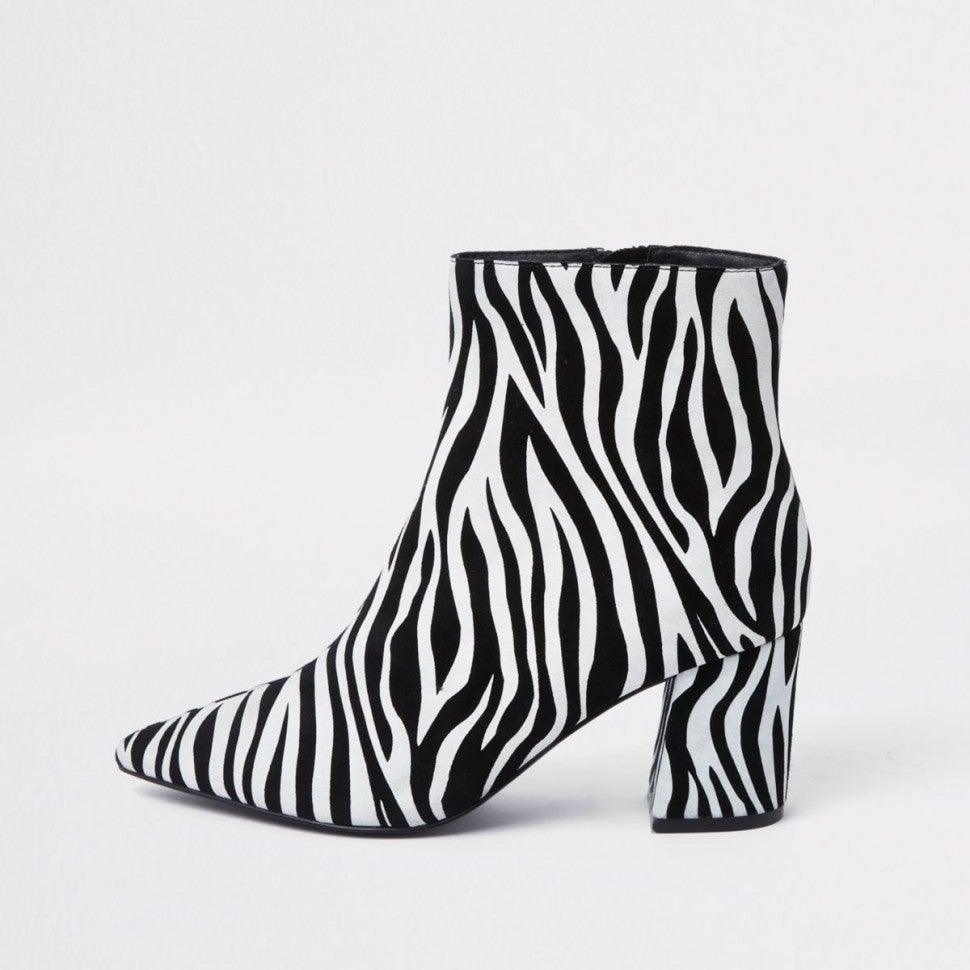 River Island zebra boots