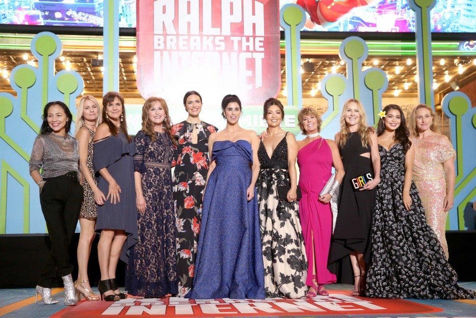 Disney princess voice actors come together at the 'Ralph Breaks the Internet' premiere in Hollywood on Nov. 5