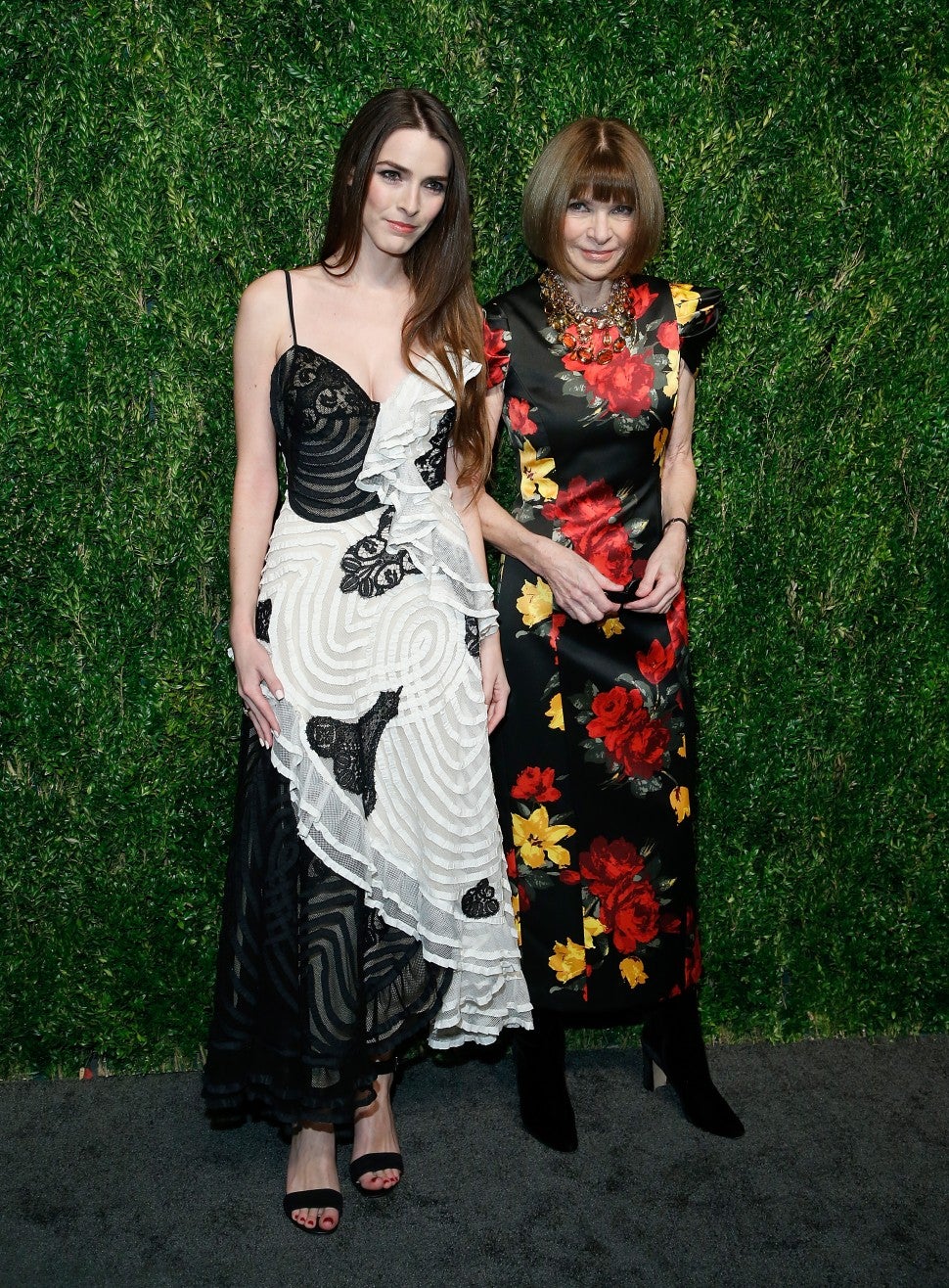 Bee Shaffer and Anna Wintour CFDA event