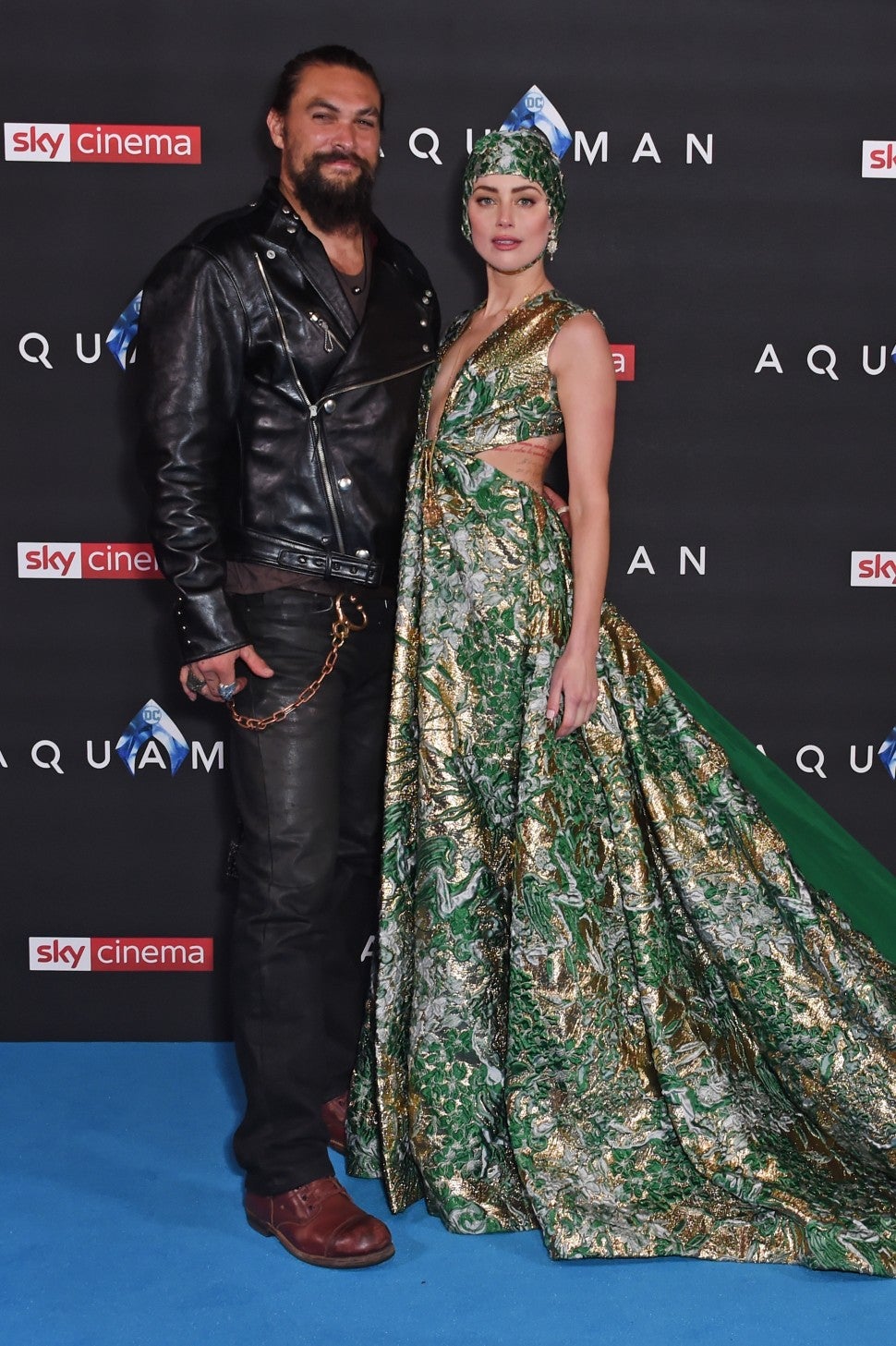 Jason Momoa and Amber Heard at Aquaman London premiere