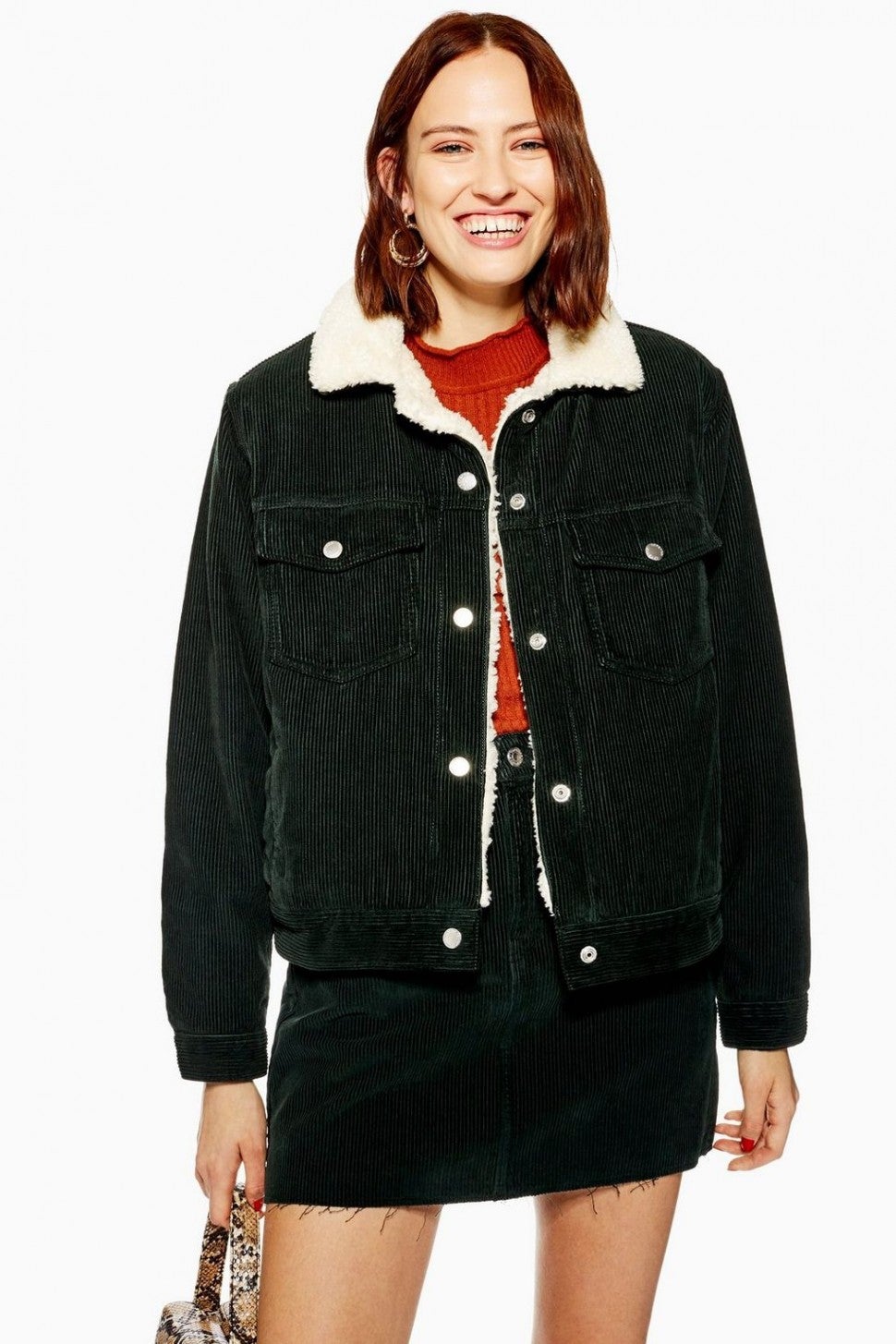 Topshop cord lined jacket