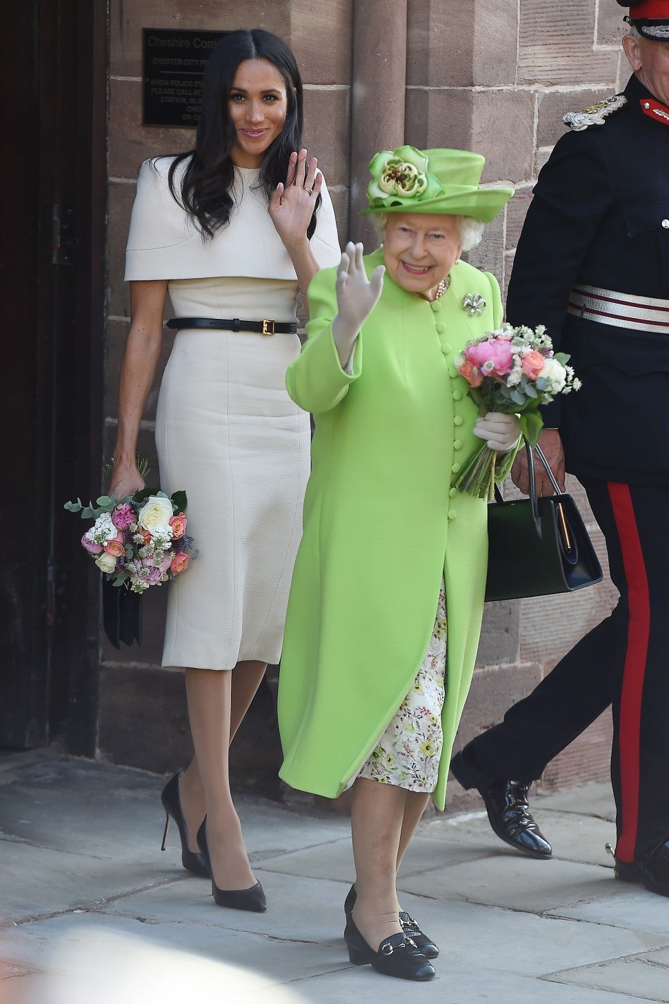 Meghan Markle with Queen Elizabeth in Chester
