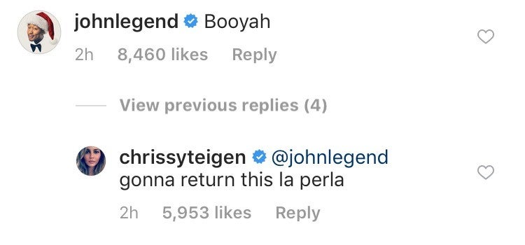 John Legend Chrissy Teigen Instagram Comments