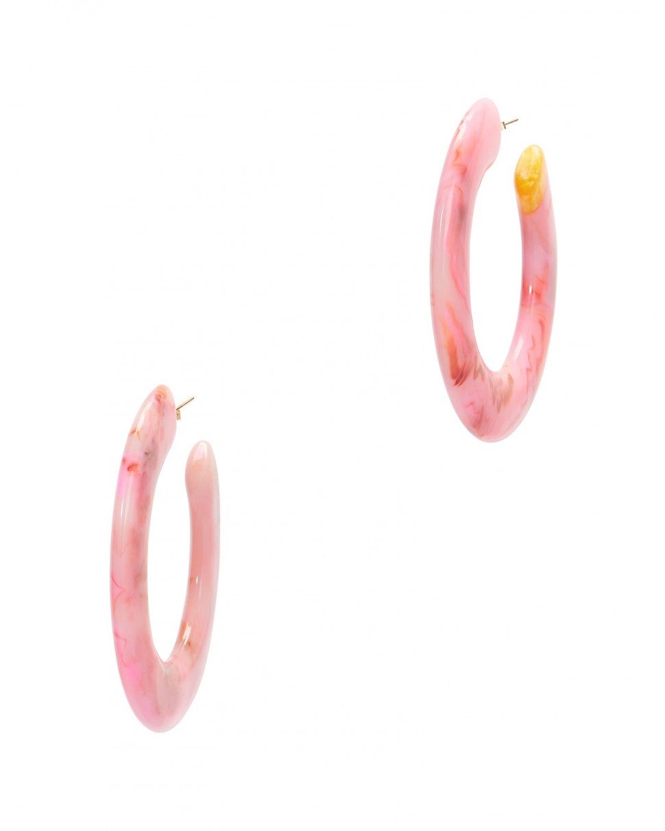 Cult Gaia pink hoop earrings