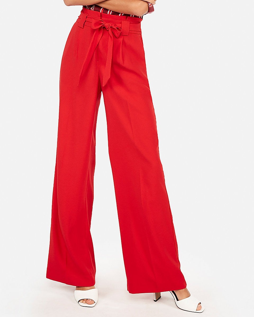 Express red wide-leg pant 