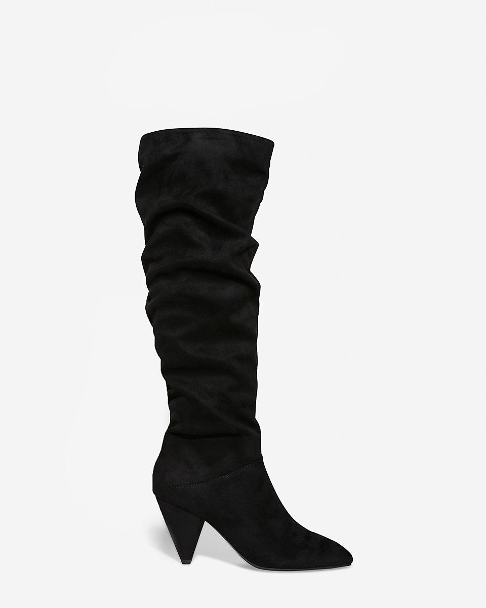 Express slouchy suede boots