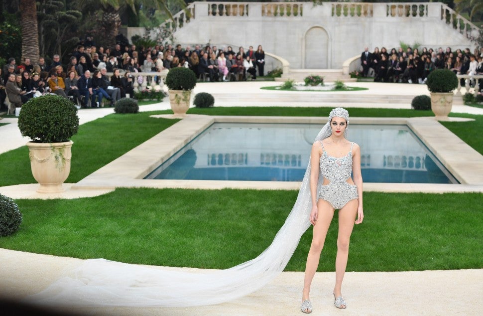 Chanel couture bridal swimsuit