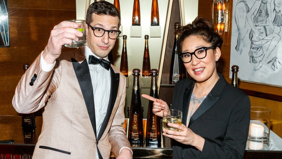 Sandra Oh Andy Samberg Golden Globes After Party