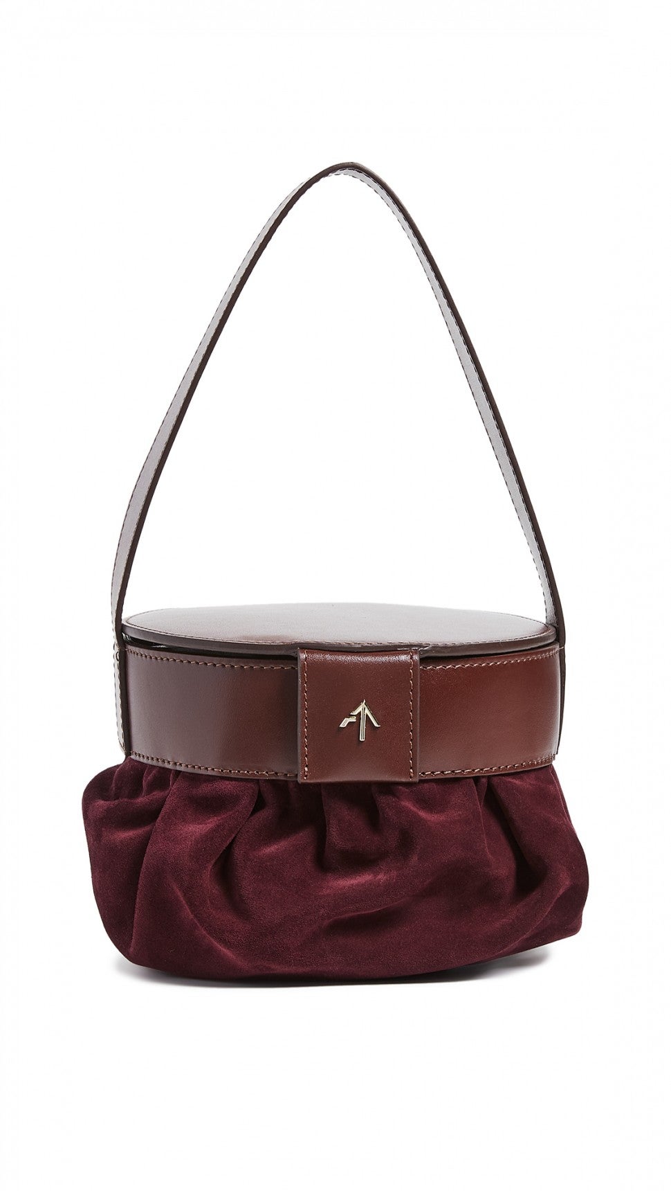 Manu Atelier burgundy pouch bag