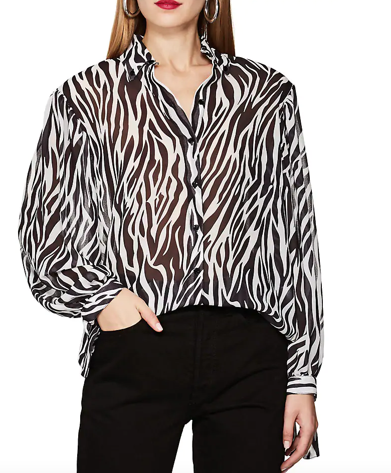 Robert Rodriguez zebra print shirt