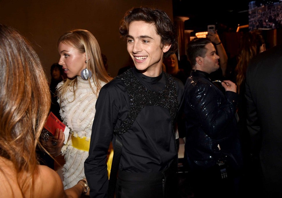 Timothee Chalamet at the 2019 Golden Globes