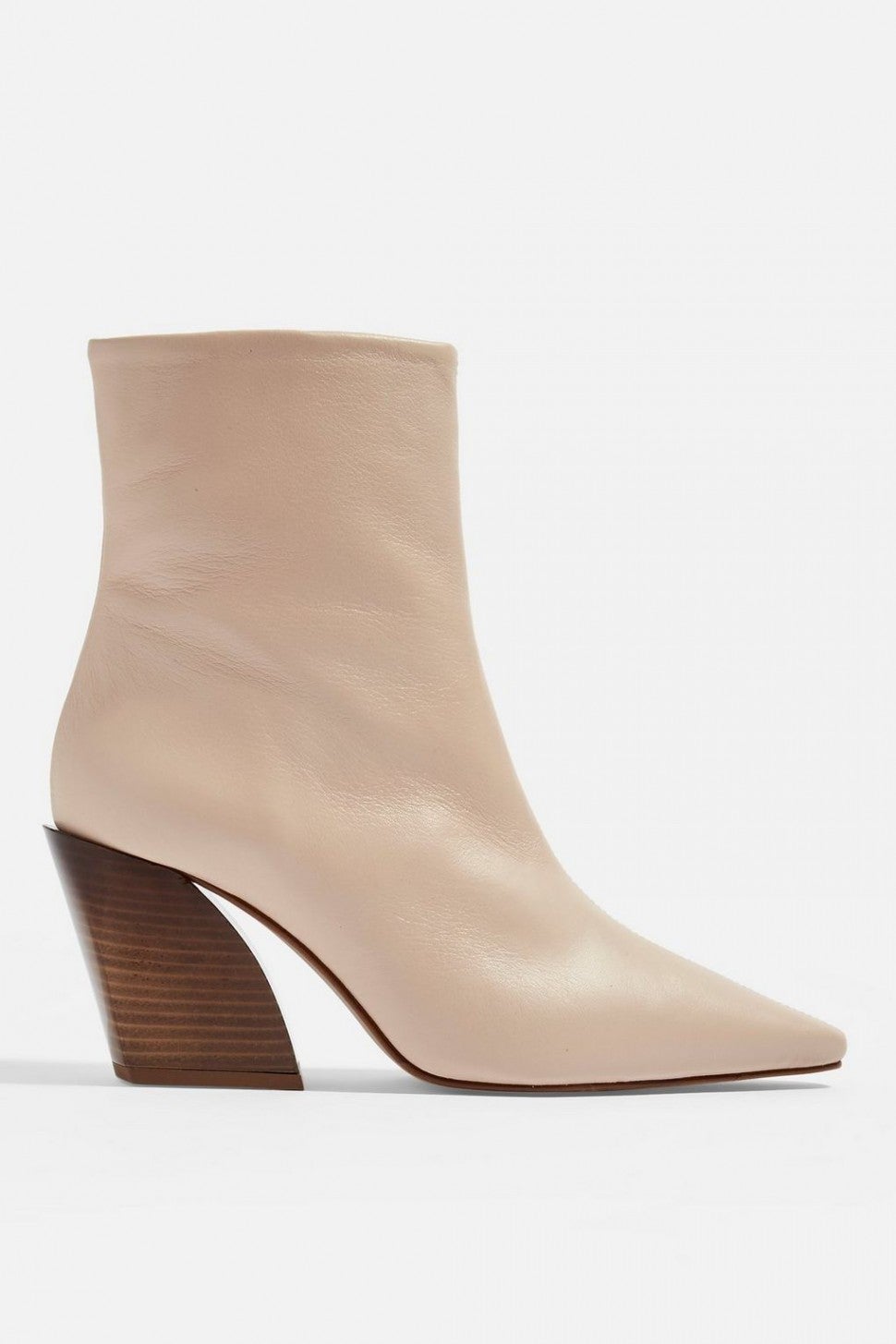 Topshop beige leather boots