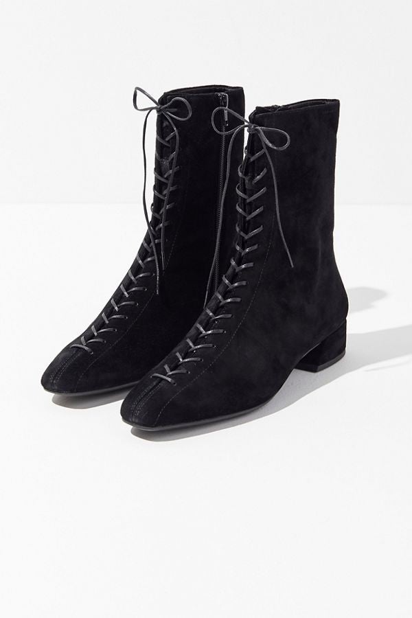 Vagabond suede lace-up booties