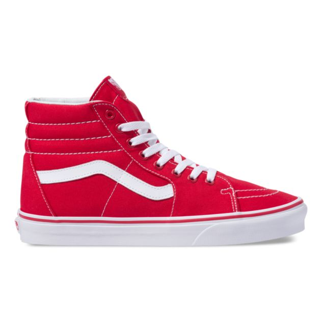 Vans red high-top sneakers