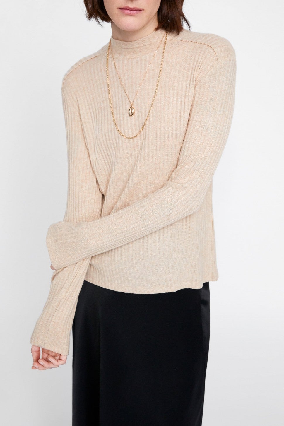 Zara ribbed beige sweater