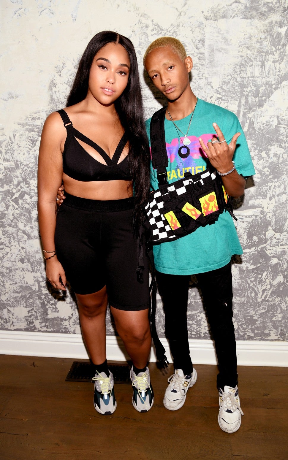 Jordyn Woods and Jaden Smith attend the launch event of the activewear label SECNDNTURE by Jordyn Woods at a private residence on August 29, 2018 in West Hollywood, California. 